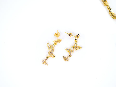 Dangle Earrings | 18K Gold Dipped | Follow Your Butterflies Collection
