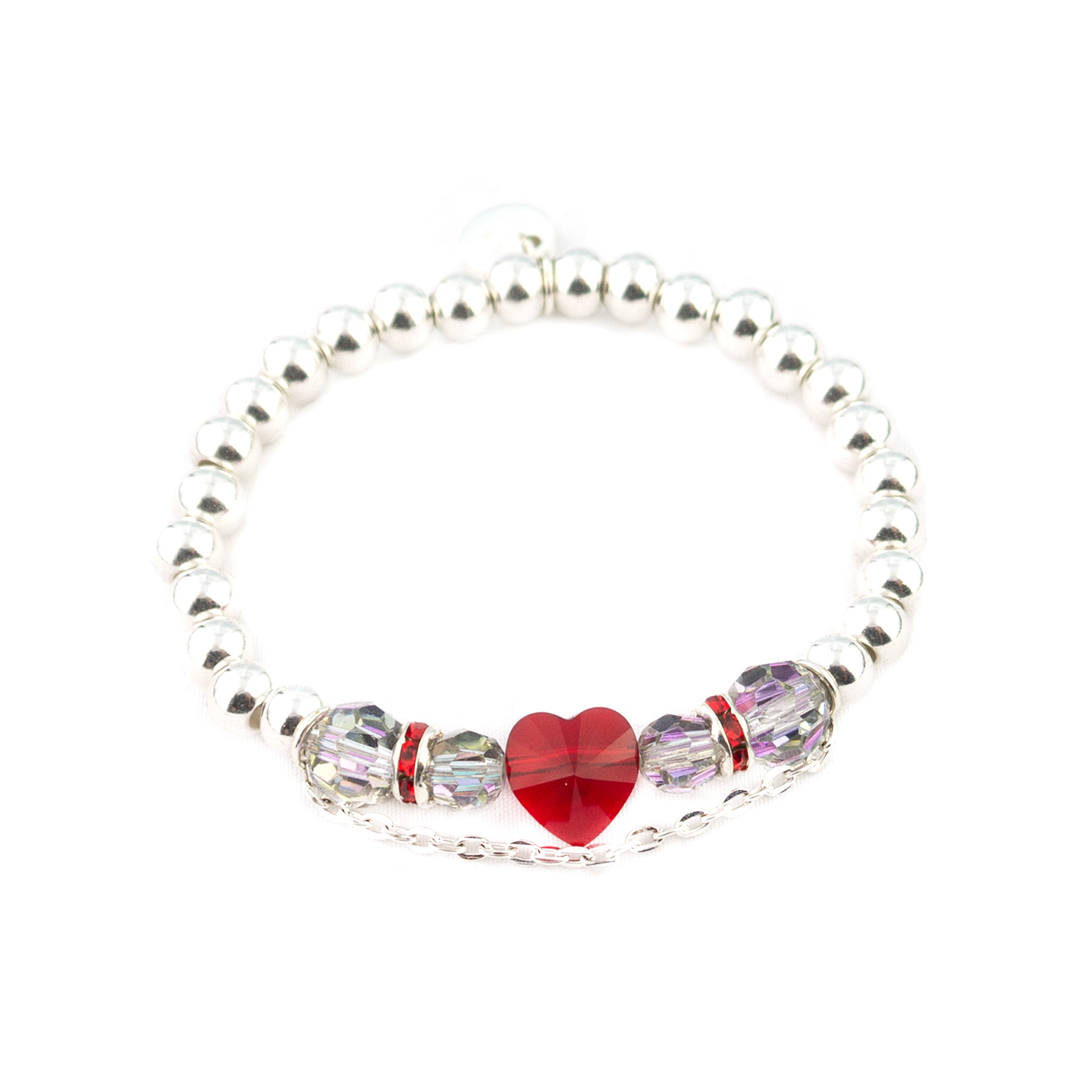 アクセサリー HUMAN MADE HEART SILVER BRACELET Red Buy Human Made Heart Bracelet 'Red' - HM27GD077 RED | GOAT