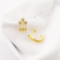 Shooting Stars Earrings | 18K Gold Dipped | Crystal Clear