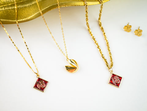 Red Fortune Necklace | Gold | The Fortune Collection