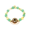PEACEstachio KARMIC DONUT Bracelet | Green Jade | 18k Gold Dipped