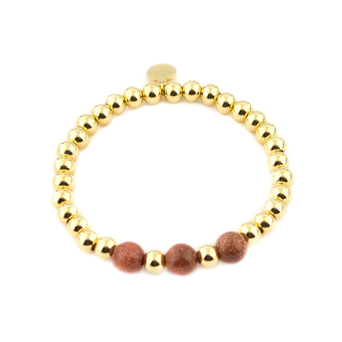 CHIC CLASSIQUE Stardust | Red Goldsand Stone | 18k Gold Dipped